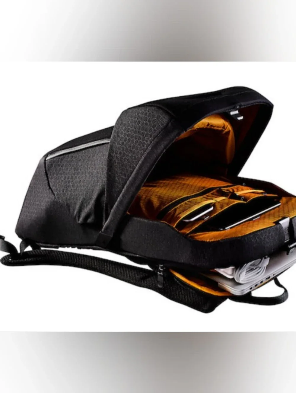 The North Face Access Pack Hard Shell Backpack black/grey colorway 22L |Clean